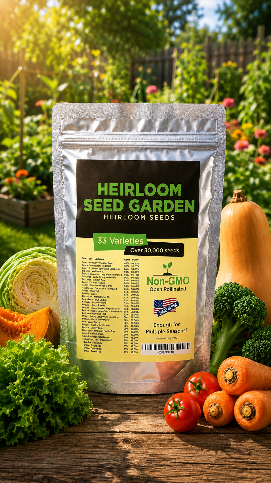 33-Pack Heirloom Vegetable Seed Bank — extra bank add-on