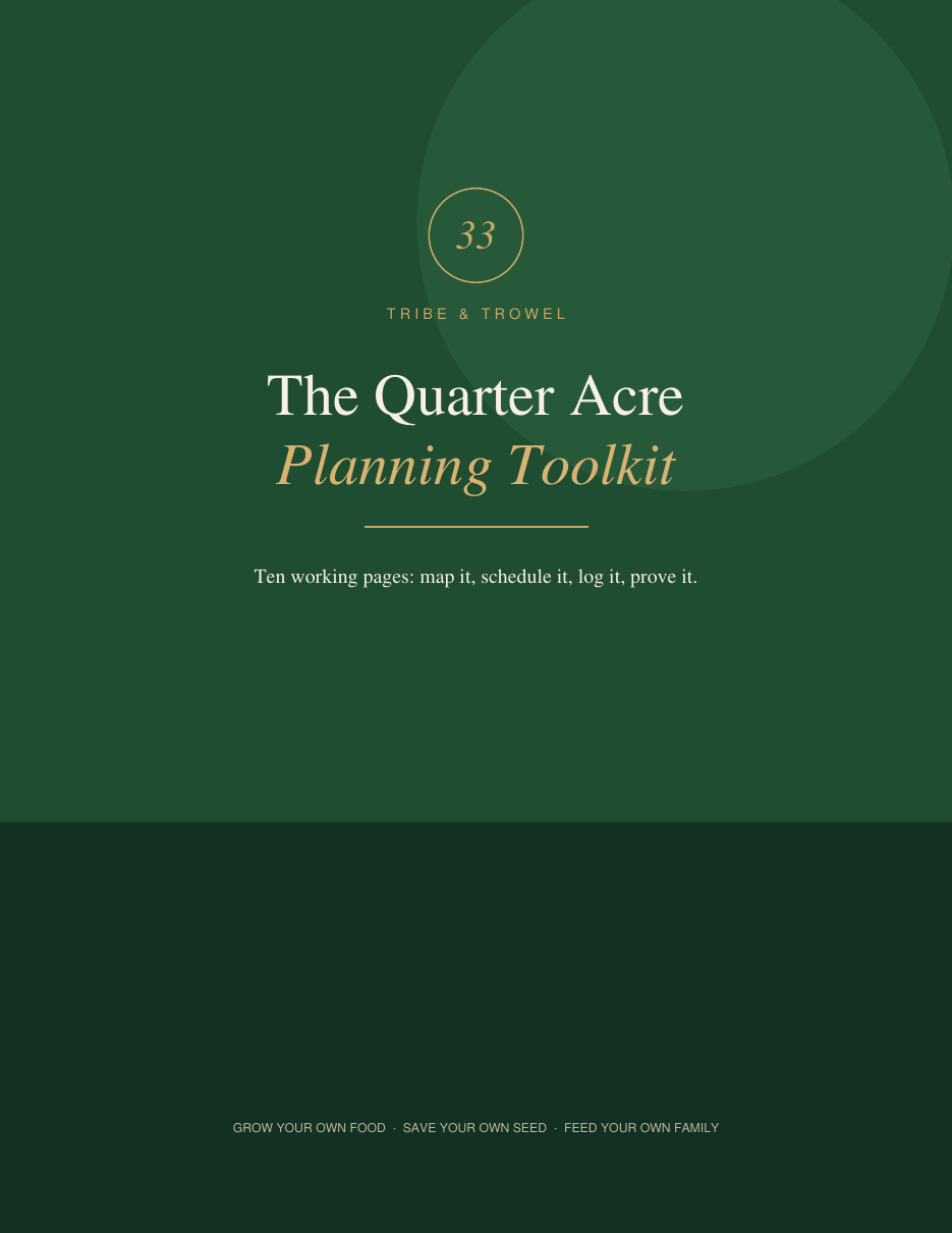 Quarter Acre Planning Toolkit
